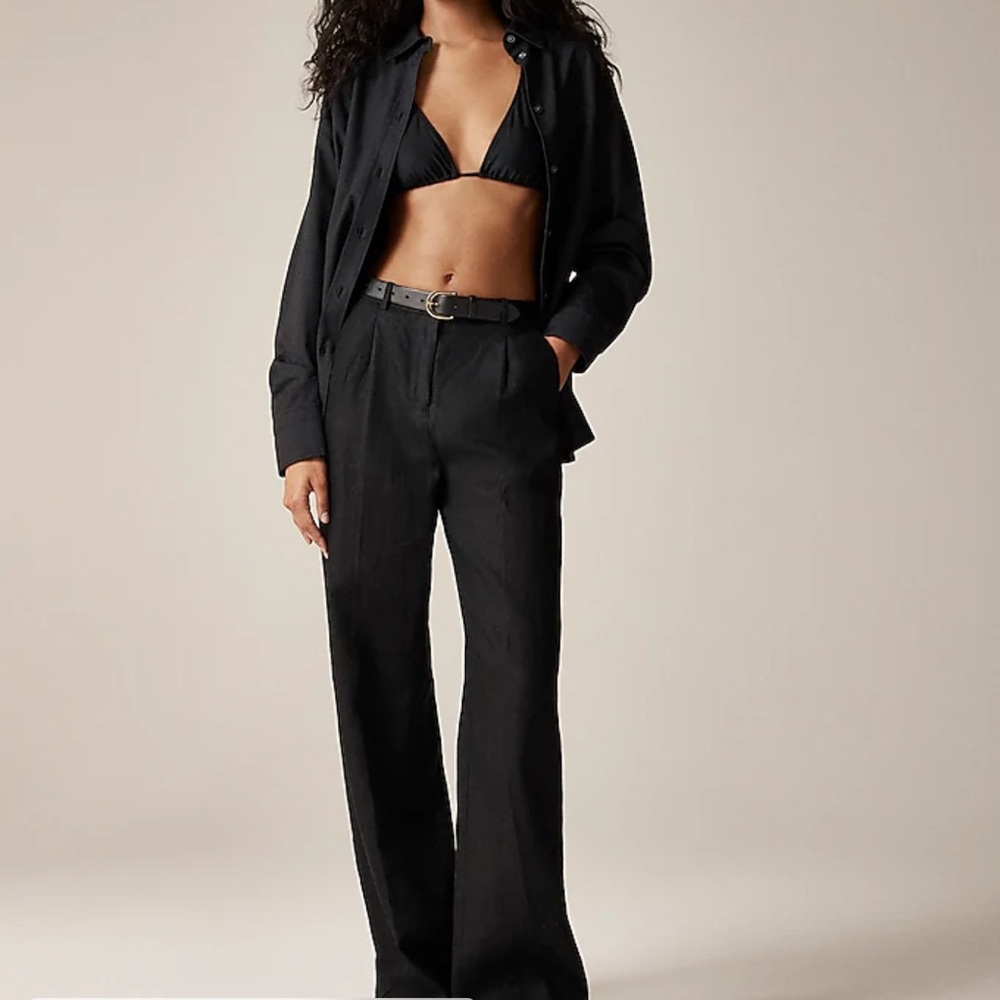 J.Crew Wide leg essential Pant in Linen